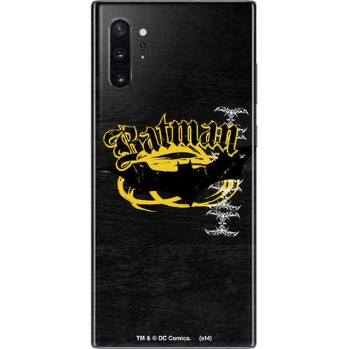 DC Comics Batman Dark Knight Logo Yellow & Black Galaxy Note 10 Plus Skin