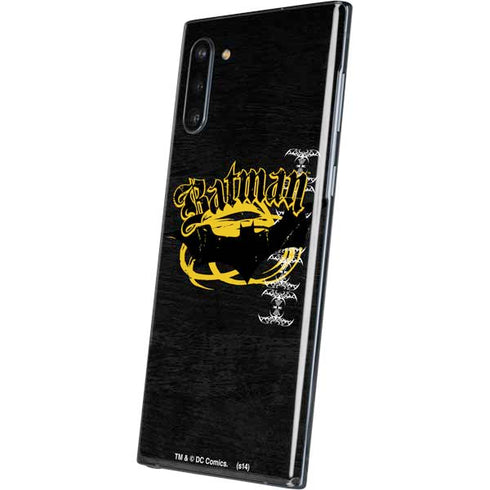DC Comics Batman Dark Knight Logo Yellow & Black Galaxy Note 10 Skin