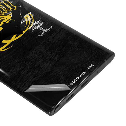 DC Comics Batman Dark Knight Logo Yellow & Black Galaxy Note 10 Skin