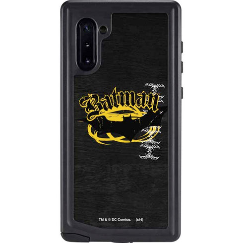 DC Comics Batman Dark Knight Logo Yellow & Black Galaxy Note 10 Waterproof Case
