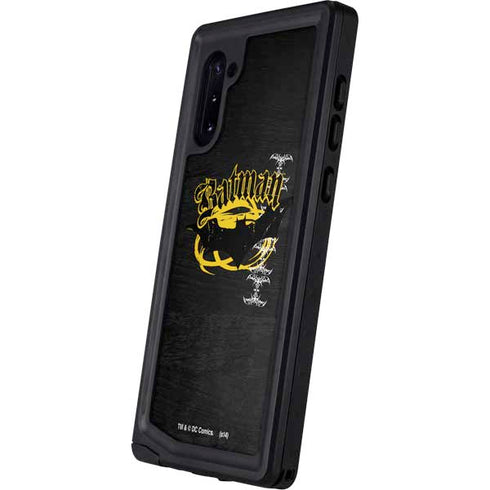 DC Comics Batman Dark Knight Logo Yellow & Black Galaxy Note 10 Waterproof Case