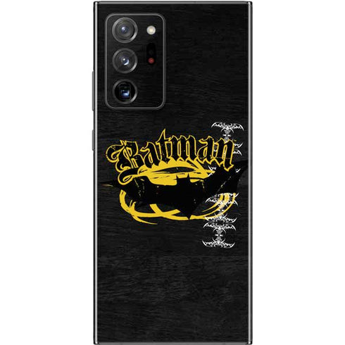 DC Comics Batman Dark Knight Logo Yellow & Black Galaxy Note20 Ultra 5G Skin