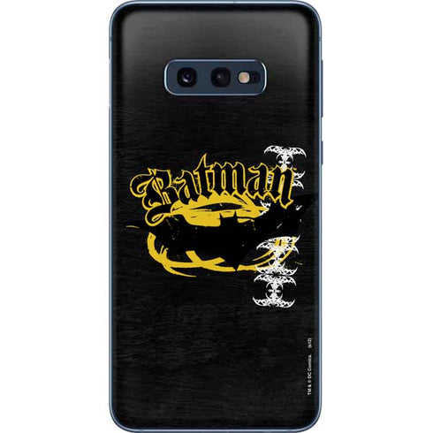 DC Comics Batman Dark Knight Logo Yellow & Black Galaxy S10e Skin
