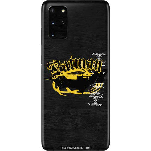 DC Comics Batman Dark Knight Logo Yellow & Black Galaxy S20 Plus Skin