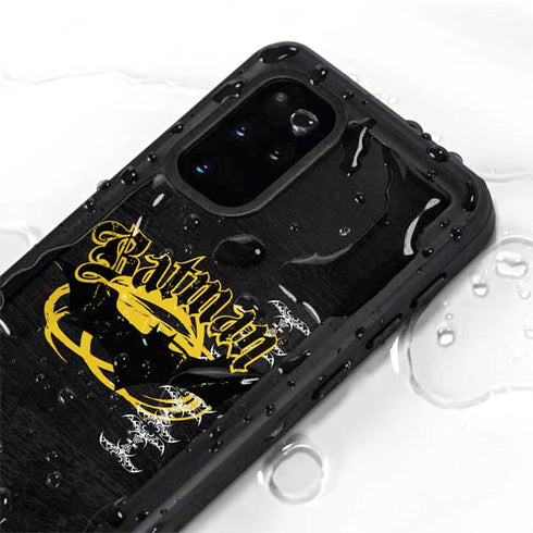 DC Comics Batman Dark Knight Logo Yellow & Black Galaxy S20 Plus Waterproof Case