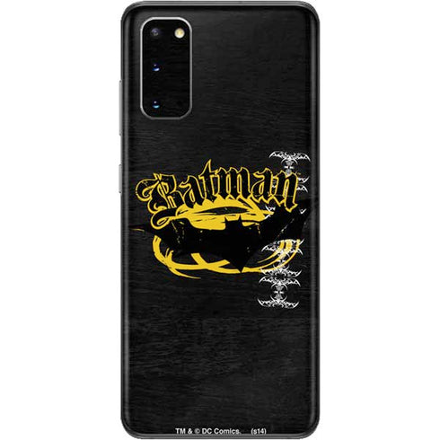 DC Comics Batman Dark Knight Logo Yellow & Black Galaxy S20 Skin