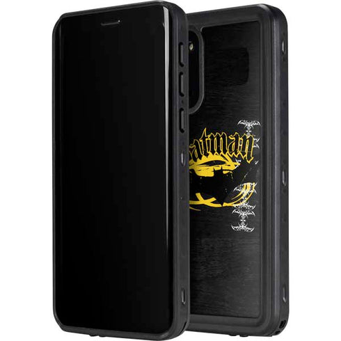 DC Comics Batman Dark Knight Logo Yellow & Black Galaxy S20 Waterproof Case