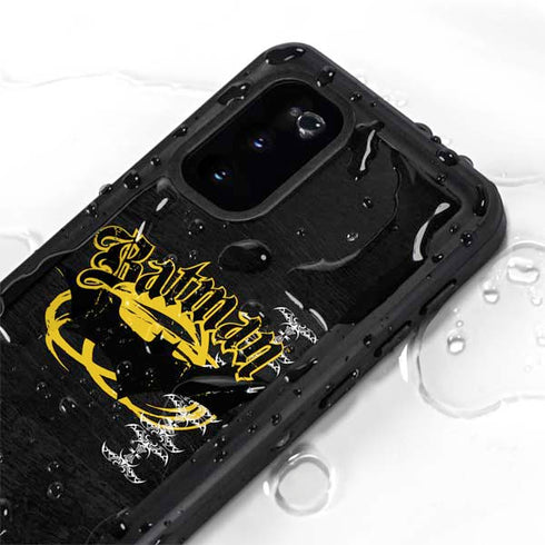 DC Comics Batman Dark Knight Logo Yellow & Black Galaxy S20 Waterproof Case