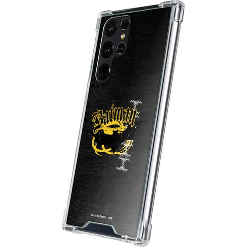 DC Comics Batman Dark Knight Logo Yellow & Black Galaxy S23 Ultra Clear Case
