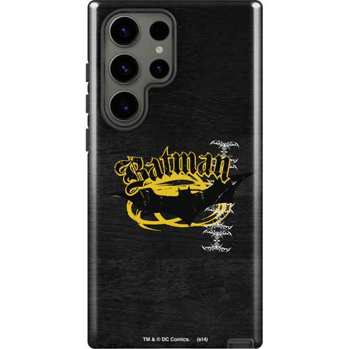 DC Comics Batman Dark Knight Logo Yellow & Black Galaxy S23 Ultra Pro Case