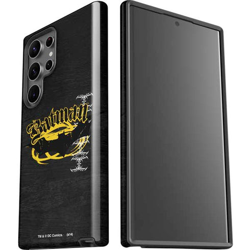 DC Comics Batman Dark Knight Logo Yellow & Black Galaxy S23 Ultra Pro Case