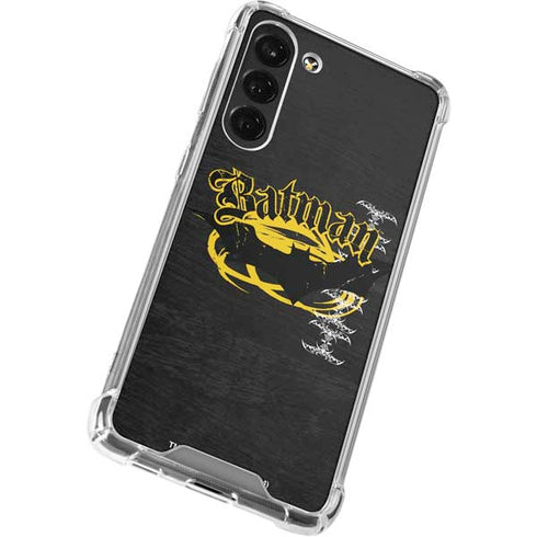 DC Comics Batman Dark Knight Logo Yellow & Black Galaxy S24 FE Clear Case
