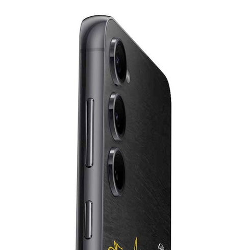 DC Comics Batman Dark Knight Logo Yellow & Black Galaxy S25 Plus Skin