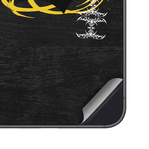 DC Comics Batman Dark Knight Logo Yellow & Black Galaxy S25 Plus Skin