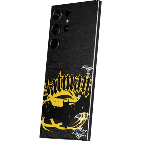 DC Comics Batman Dark Knight Logo Yellow & Black Galaxy S24 Ultra Skin