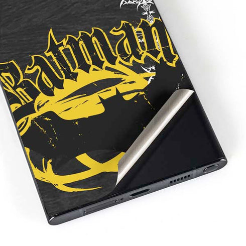 DC Comics Batman Dark Knight Logo Yellow & Black Galaxy S24 Ultra Skin