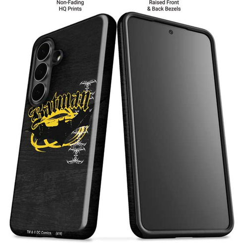DC Comics Batman Dark Knight Logo Yellow & Black Galaxy S26 Plus Impact Case
