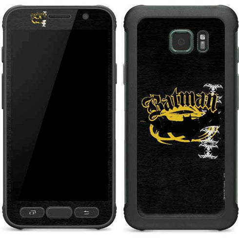 DC Comics Batman Dark Knight Logo Yellow & Black Galaxy S7 Active Skin