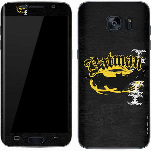 DC Comics Batman Dark Knight Logo Yellow & Black Galaxy S7 Skin