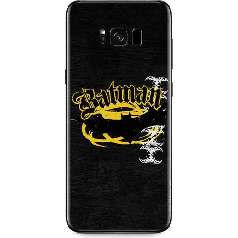 DC Comics Batman Dark Knight Logo Yellow & Black Galaxy S8 Skin