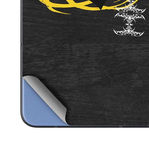 DC Comics Batman Dark Knight Logo Yellow & Black Galaxy Z Fold5 5G Skin
