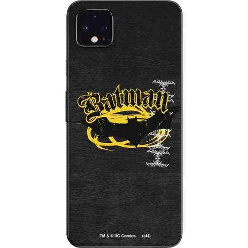 DC Comics Batman Dark Knight Logo Yellow & Black Google Pixel 4 XL Skin
