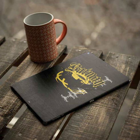 DC Comics Batman Dark Knight Logo Yellow & Black iPad Skins