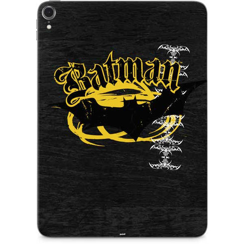 DC Comics Batman Dark Knight Logo Yellow & Black Apple iPad Pro Skin