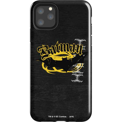 DC Comics Batman Dark Knight Logo Yellow & Black iPhone 11 Pro Max Impact Case