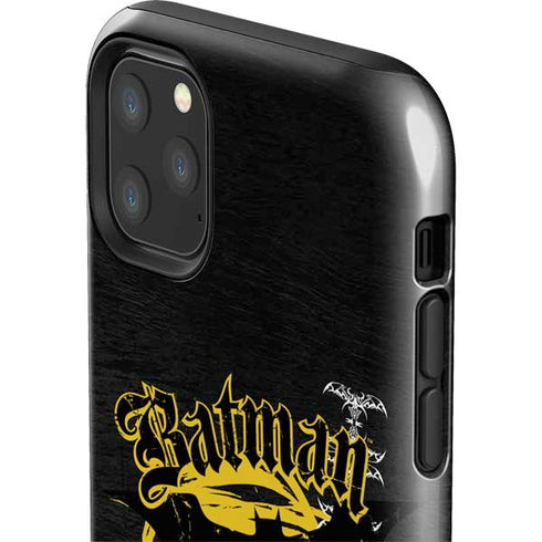 DC Comics Batman Dark Knight Logo Yellow & Black iPhone 11 Pro Max Impact Case