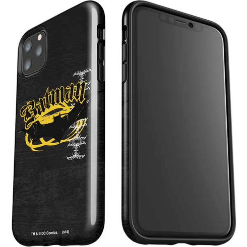 DC Comics Batman Dark Knight Logo Yellow & Black iPhone 11 Pro Max Impact Case