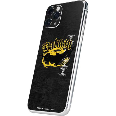 DC Comics Batman Dark Knight Logo Yellow & Black iPhone 11 Pro Skin
