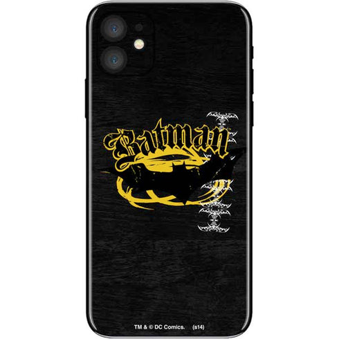 DC Comics Batman Dark Knight Logo Yellow & Black iPhone 11 Skin