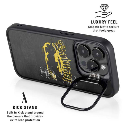 DC Comics Batman Dark Knight Logo Yellow & Black iPhone 13 Pro Kickstand Case