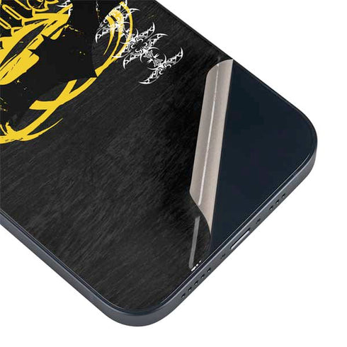 DC Comics Batman Dark Knight Logo Yellow & Black iPhone 15 Skin