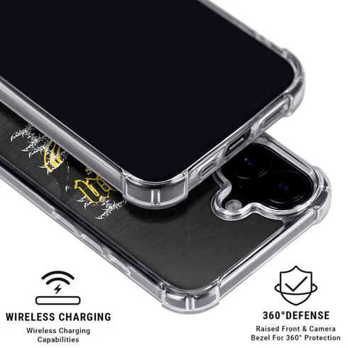 DC Comics Batman Dark Knight Logo Yellow & Black iPhone 16 MagSafe Case