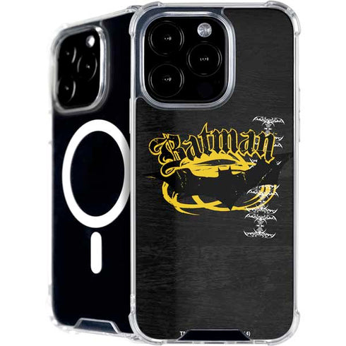 DC Comics Batman Dark Knight Logo Yellow & Black iPhone 16 Pro MagSafe Case