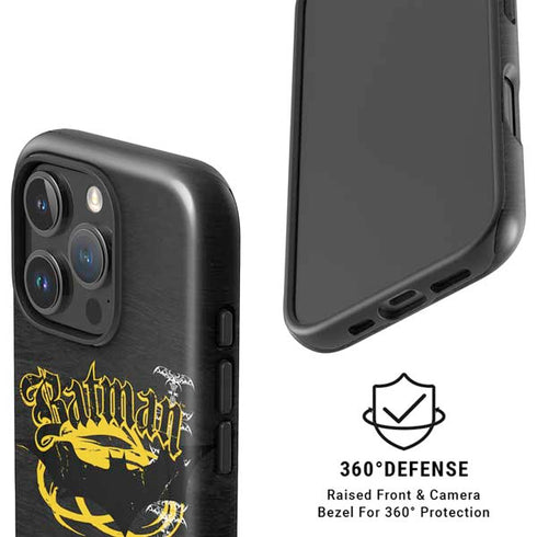 DC Comics Batman Dark Knight Logo Yellow & Black iPhone 16 Pro Magsafe Impact Case