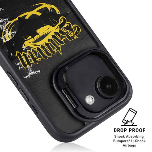 DC Comics Batman Dark Knight Logo Yellow & Black iPhone 16e Kickstand Case