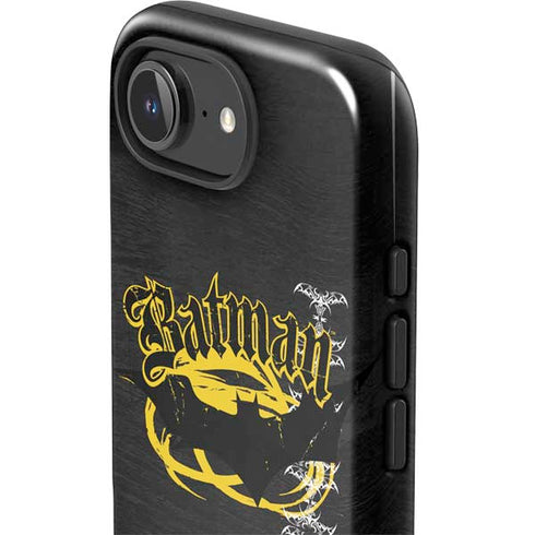 DC Comics Batman Dark Knight Logo Yellow & Black iPhone 16e Impact Case