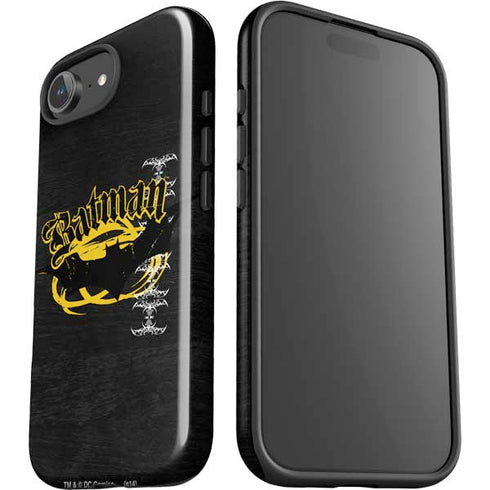 DC Comics Batman Dark Knight Logo Yellow & Black iPhone 16e Impact Case