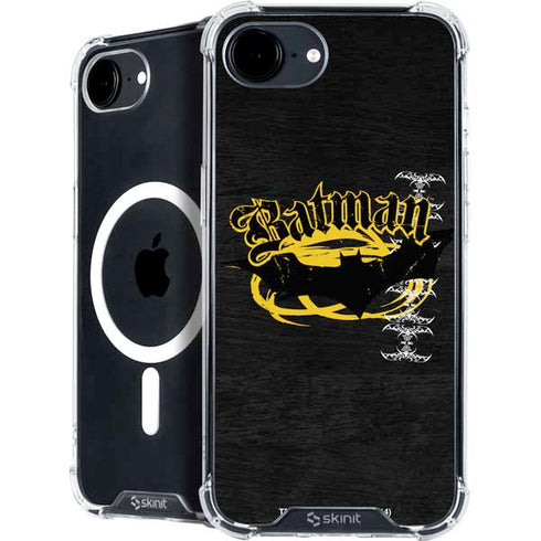 DC Comics Batman Dark Knight Logo Yellow & Black iPhone 16e MagSafe Case