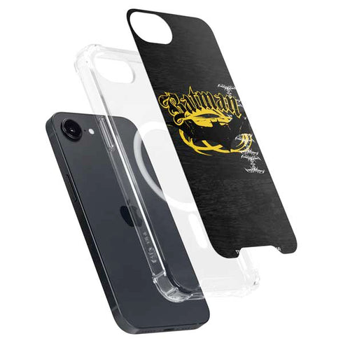 DC Comics Batman Dark Knight Logo Yellow & Black iPhone 16e MagSafe Case