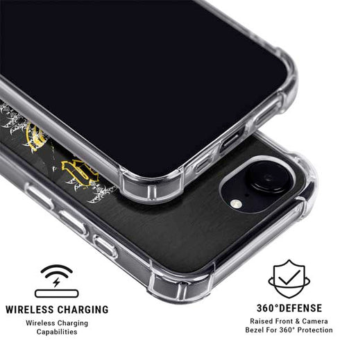 DC Comics Batman Dark Knight Logo Yellow & Black iPhone 16e MagSafe Case