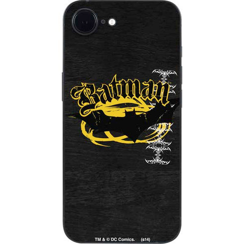 DC Comics Batman Dark Knight Logo Yellow & Black iPhone 16e Skin