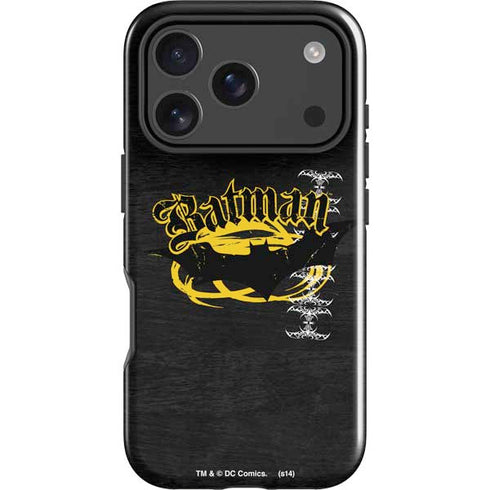 DC Comics Batman Dark Knight Logo Yellow & Black iPhone 18 Pro Impact Case