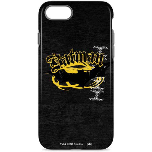 DC Comics Batman Dark Knight Logo Yellow & Black iPhone Cases