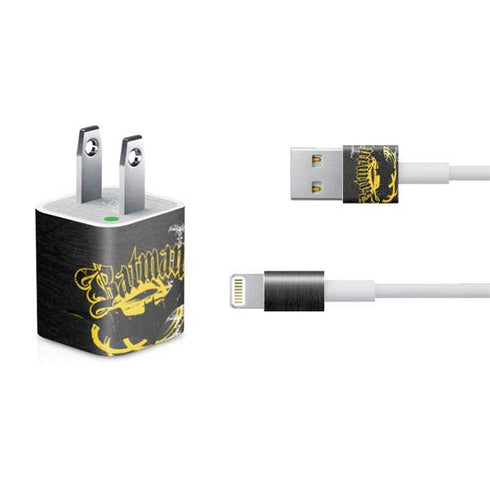 DC Comics Batman Dark Knight Logo Yellow & Black iPhone Charger (5W USB) Skin