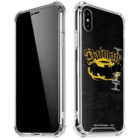 DC Comics Batman Dark Knight Logo Yellow & Black iPhone X/XS Clear Case