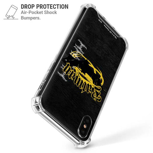DC Comics Batman Dark Knight Logo Yellow & Black iPhone X/XS Clear Case